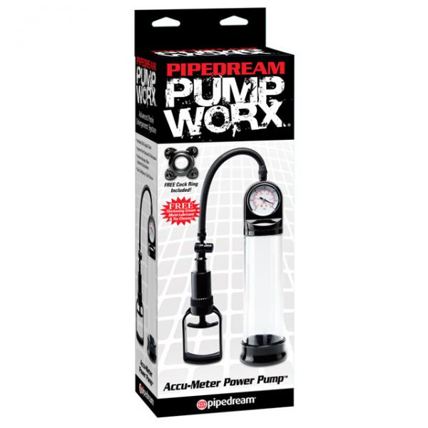 Pump Worx Accu-Meter Power Pump Black - OmniPleasures