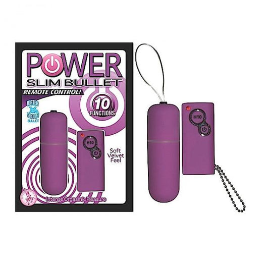 Power Slim Bullet Remote Control (purple) - OmniPleasures