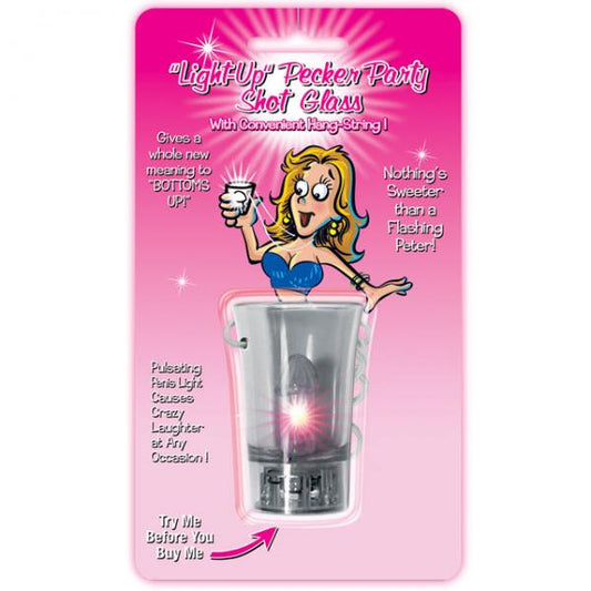 Light Up Pecker Party Shot Glass W/convenient Hang-string - OmniPleasures