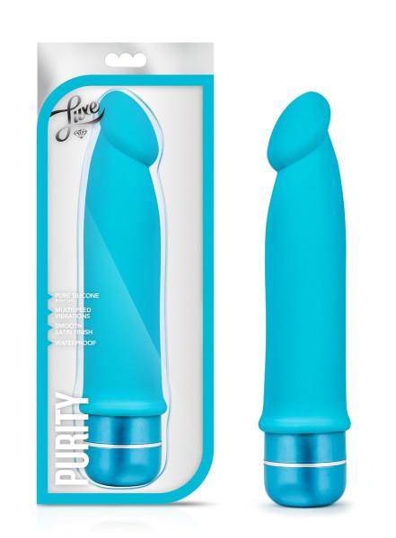 Purity Silicone Vibrator Blue - OmniPleasures