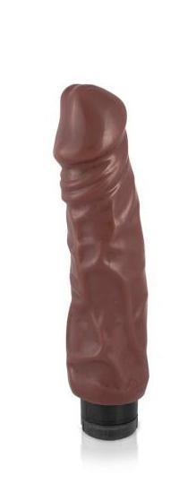 X5 Realistic Hard On 9 inches Vibrating Dildo - Brown - OmniPleasures