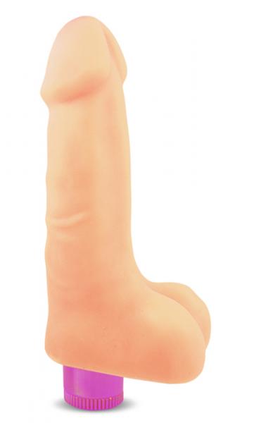 X5 Plus 7 inches Vibrating Cock Beige Dildo - OmniPleasures