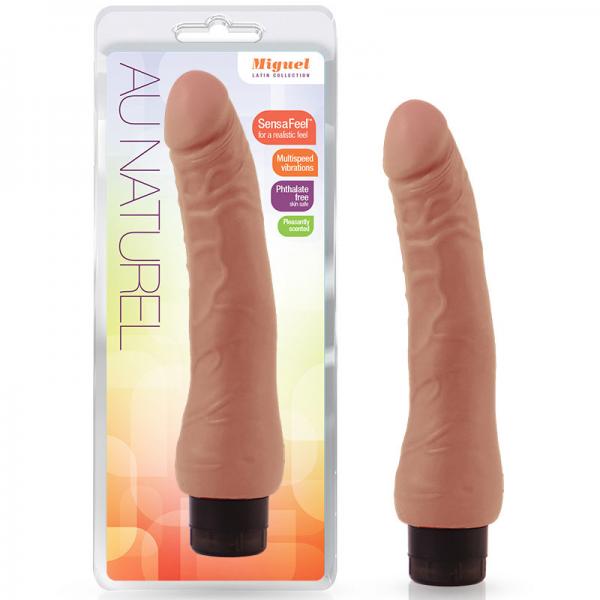 Miguel Dual Density Brown Vibrating Dildo - OmniPleasures