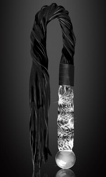 Icicles No 38 Glass Handle Cat O Nine Tails Whip - OmniPleasures