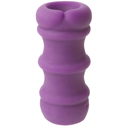 Mood Pleaser Thick Ribbed Purple Masturbator - OmniPleasures