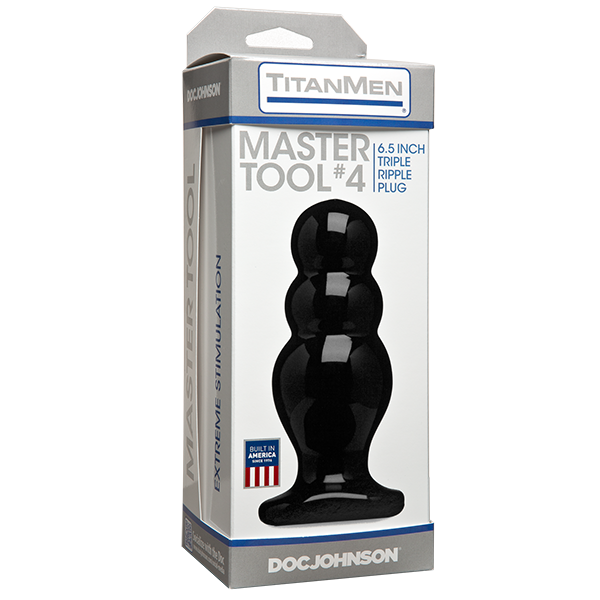 Titanmen Master Tool #4 Black Plug - OmniPleasures