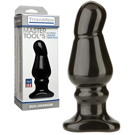 Titanmen Master Tool #5 Black Angled Wide Probe - OmniPleasures