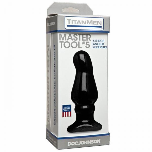 Titanmen Master Tool #5 Black Angled Wide Probe - OmniPleasures