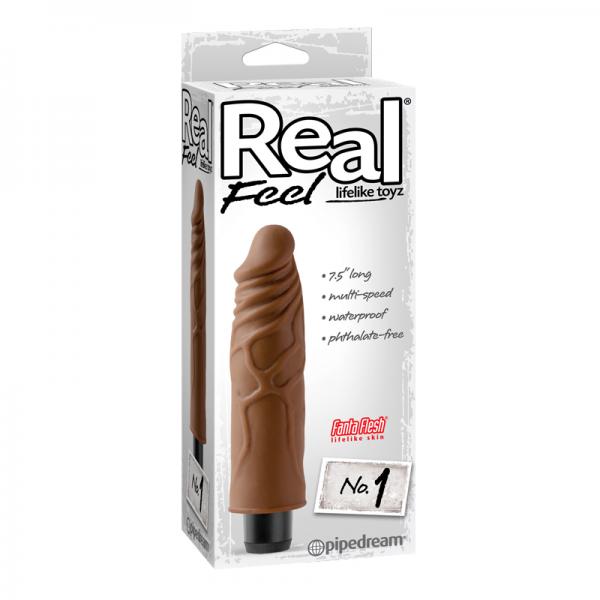 Real Feel Lifelike Toyz No. 1 Brown Vibrator - OmniPleasures