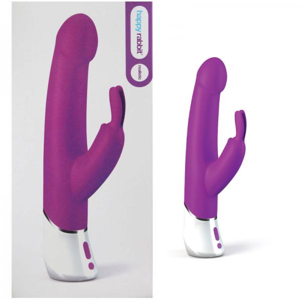 Happy Rabbit 2 Curve Vibrator Purple USB Rechargeable - OmniPleasures