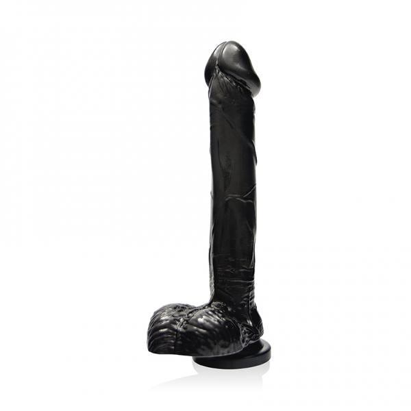 9 inches Cock with Balls & Suction Cup Black - OmniPleasures