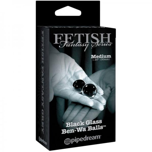 Fetish Fantasy Ltd. Ed. Medium Black Glass Ben-wa Balls - OmniPleasures