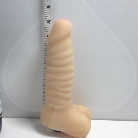 Real Feel No 13 Beige Vibrating Dildo - OmniPleasures