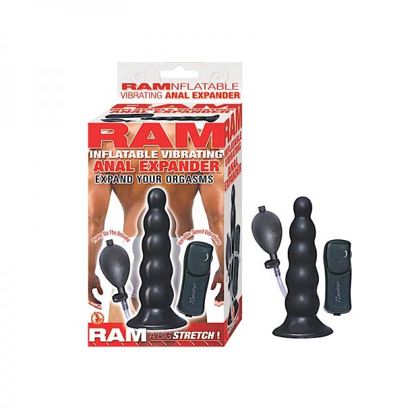 Ram Inflatable Vibrating Anal Expander Black - OmniPleasures