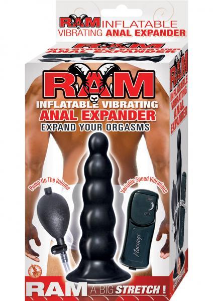 Ram Inflatable Vibrating Anal Expander Black - OmniPleasures