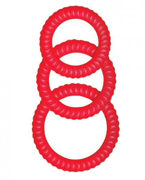 Ram Ultra Silicone Cocksweller Cock Rings Red - OmniPleasures