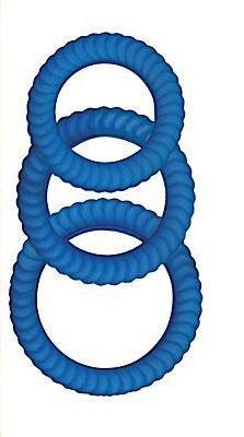 Ram Ultra Silicone Cocksweller C Rings Blue - OmniPleasures