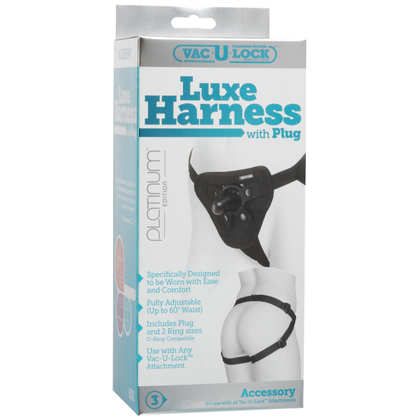 Vac-U-Lock Luxe Harness - Black - OmniPleasures