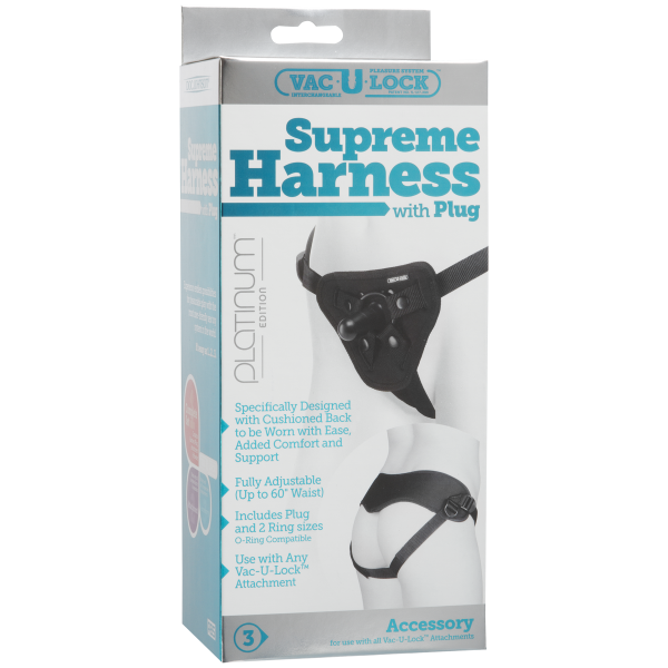 Vac-U-Lock Supreme Harness - Black - OmniPleasures