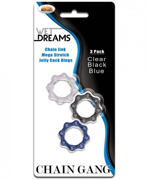 Chain Gang Cock Rings Assorted 3 Pack - OmniPleasures