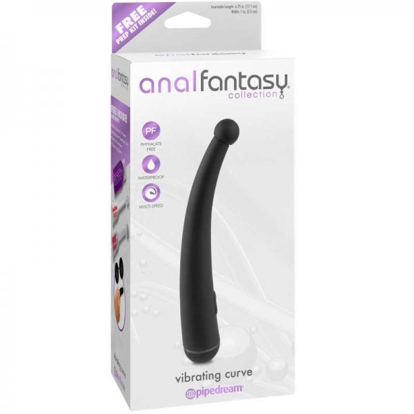 Anal Fantasy Vibrating Curve Probe Black - OmniPleasures