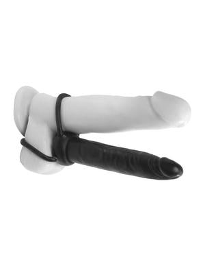 Anal Fantasy Double Trouble Cock Ring Black - OmniPleasures