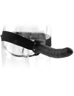 Fetish Fantasy 8 inches Hollow Strap On Black - OmniPleasures