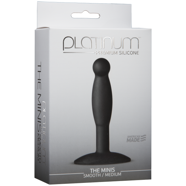 Platinum Premium Silicone The Minis Smooth Medium Black - OmniPleasures