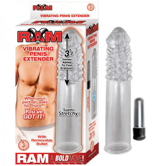 Ram Vibrating Penis Extender Clear - OmniPleasures