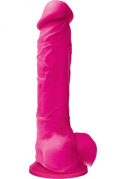 Colours Pleasures 8 inches Silicone Dildo - Pink - OmniPleasures