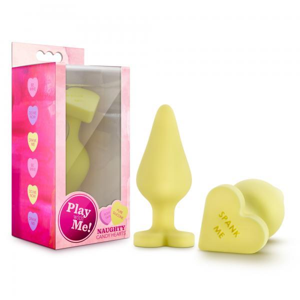 Naughty Candy Heart Yellow Butt Plug - OmniPleasures