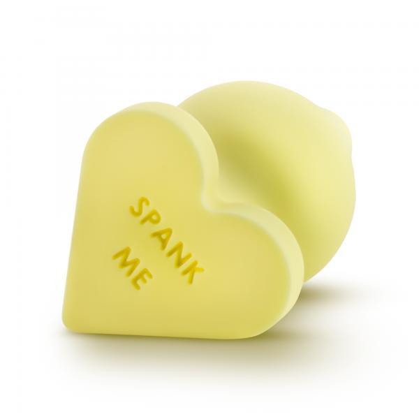 Naughty Candy Heart Yellow Butt Plug - OmniPleasures