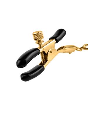 Fetish Fantasy Gold Chain Nipple Clamps - OmniPleasures