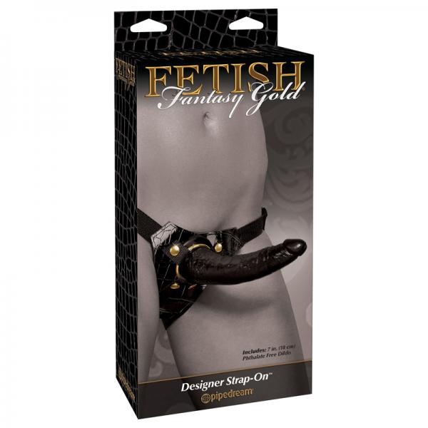 Fetish Fantasy Gold Designer Strap On Black - OmniPleasures