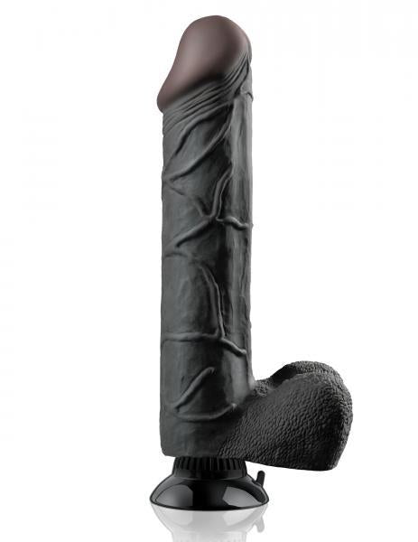 Real Feel Deluxe No.12 Black Vibrating Dildo - OmniPleasures