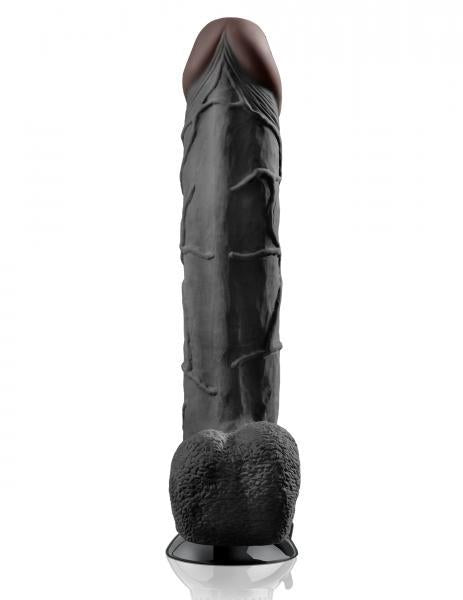 Real Feel Deluxe No.12 Black Vibrating Dildo - OmniPleasures