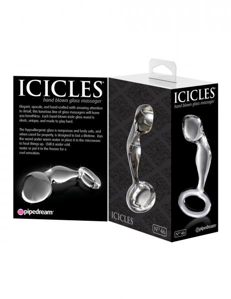 Icicles No 46 Clear Glass Butt Plug - OmniPleasures