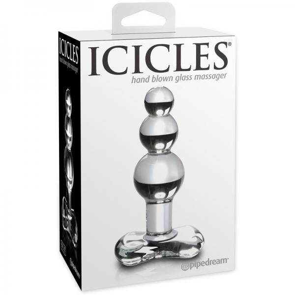 Icicles No 47 Beaded Glass Anal Plug - OmniPleasures