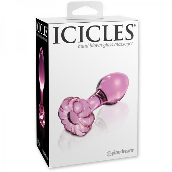 Icicles No 48 Pink Glass Butt Plug - OmniPleasures