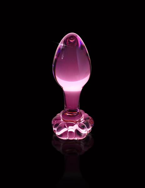 Icicles No 48 Pink Glass Butt Plug - OmniPleasures