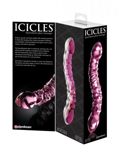 Icicles No. 55 Pink Glass Massager - OmniPleasures