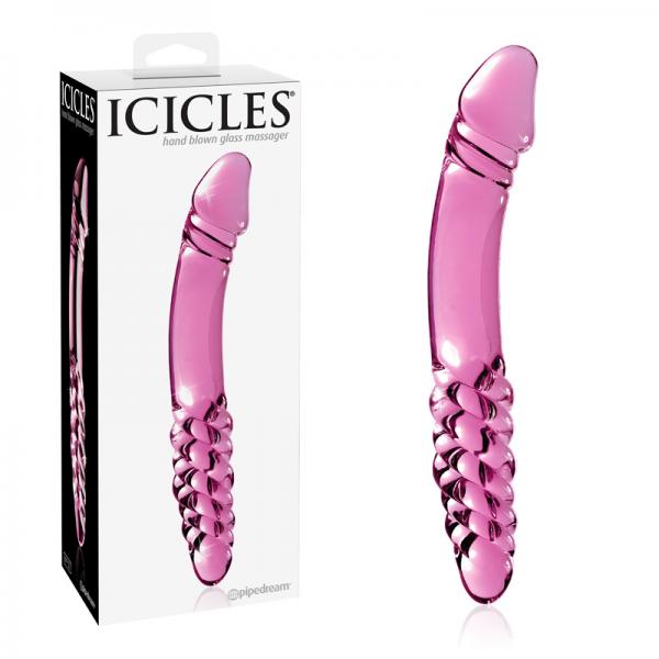 Icicles No 57 Glass Double Dildo Pink - OmniPleasures