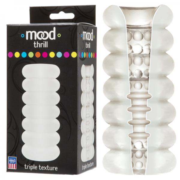 Mood Thrill Triple Texture Masturbator Frost - OmniPleasures