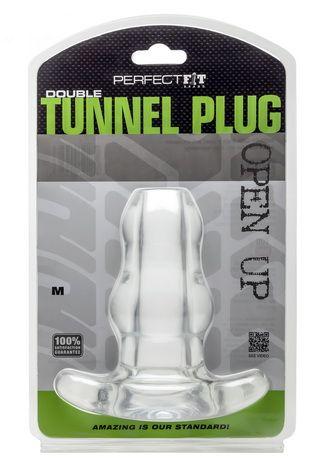 Double Tunnel Plug Medium Clear - OmniPleasures