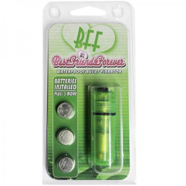 Bff Waterproof Vibrating Bullet Vibrator Green - OmniPleasures