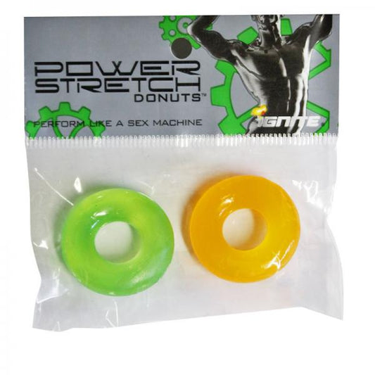 Power Stretch Donuts 2 Pack Orange/Green Rings - OmniPleasures