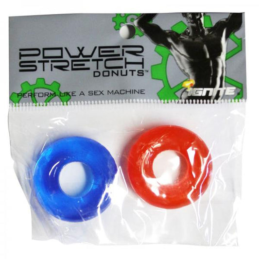 Power Stretch Donuts 2 Pack Red Blue Rings - OmniPleasures