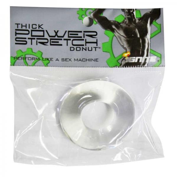 Thick Power Stretch Donut Ring Clear - OmniPleasures