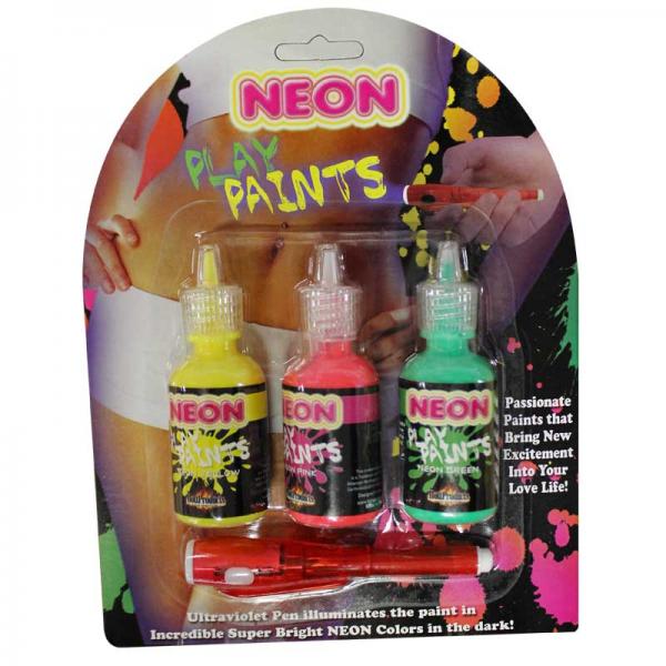 Neon Body Paints 3pk Card - OmniPleasures