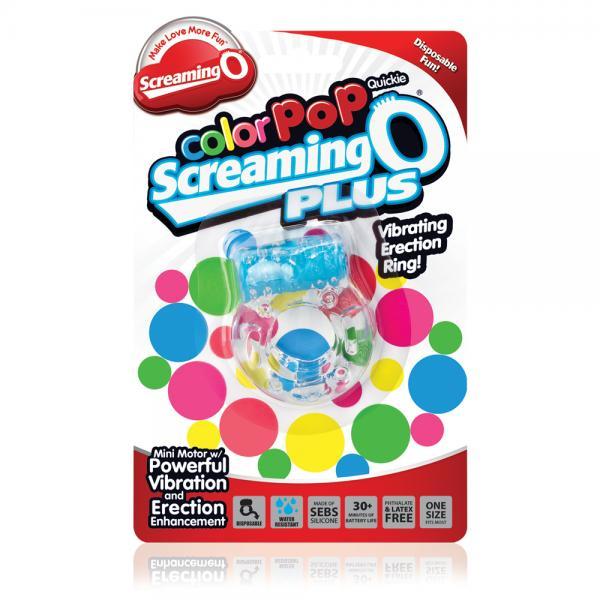 Color Pop Quickie Screaming O Plus Blue Ring - OmniPleasures